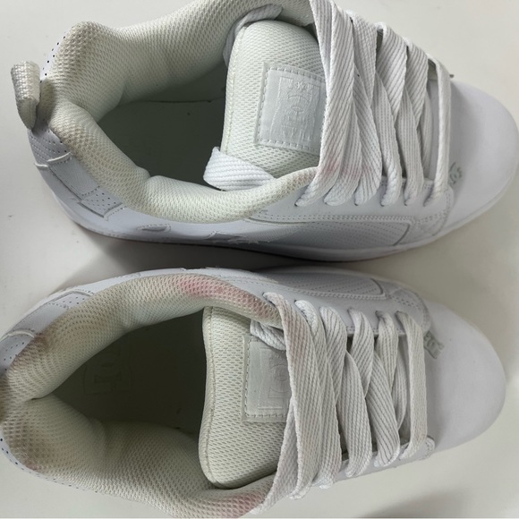 DC White Mens Court Graffik Size 7.5 Skate Shoes - Picture 8 of 11
